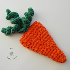 CROCHET PATTERN - Carrot Lovey, Amigurumi Carrot, Easy Crochet Pattern
