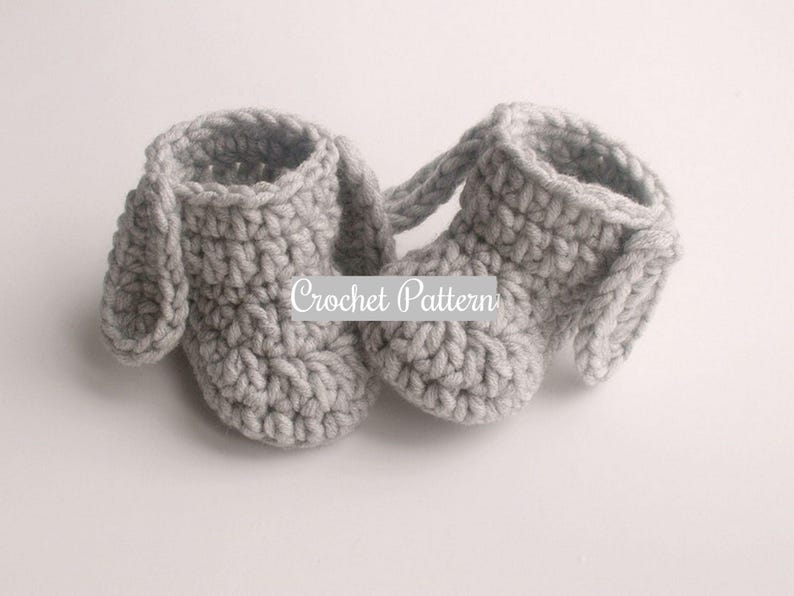 CROCHET PATTERN | Baby Bunny Booties, Easter Shoes, Slippers, Easy PDF ...