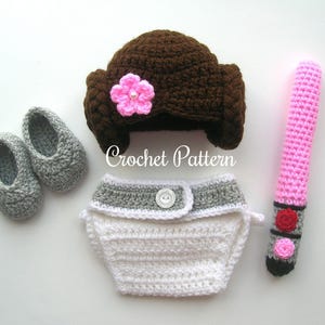 CROCHET PATTERN Baby Princess Outfit: Hat, Diaper Cover, Shoes, Photo Prop, Halloween Costume, Shower Gift, English PDF | Sizes 0–12 Months