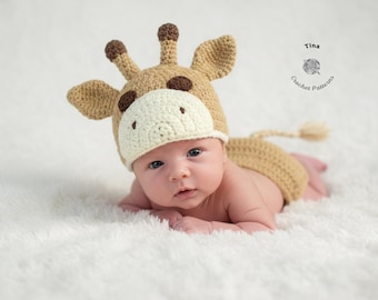 CROCHET PATTERN | Baby Cow Outfit: Hat and Diaper Cover, Photo Prop, Halloween Costume, Shower Gift, PDF Download | Sizes 0–12 Months