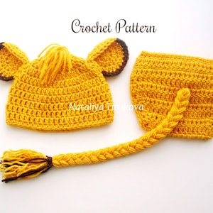 CROCHET PATTERN Baby Lion Outfit, Hat and Diaper Cover, Newborn Photo Prop, Halloween Costume, Shower Gift, PDF Download | Sizes 0–12 Months