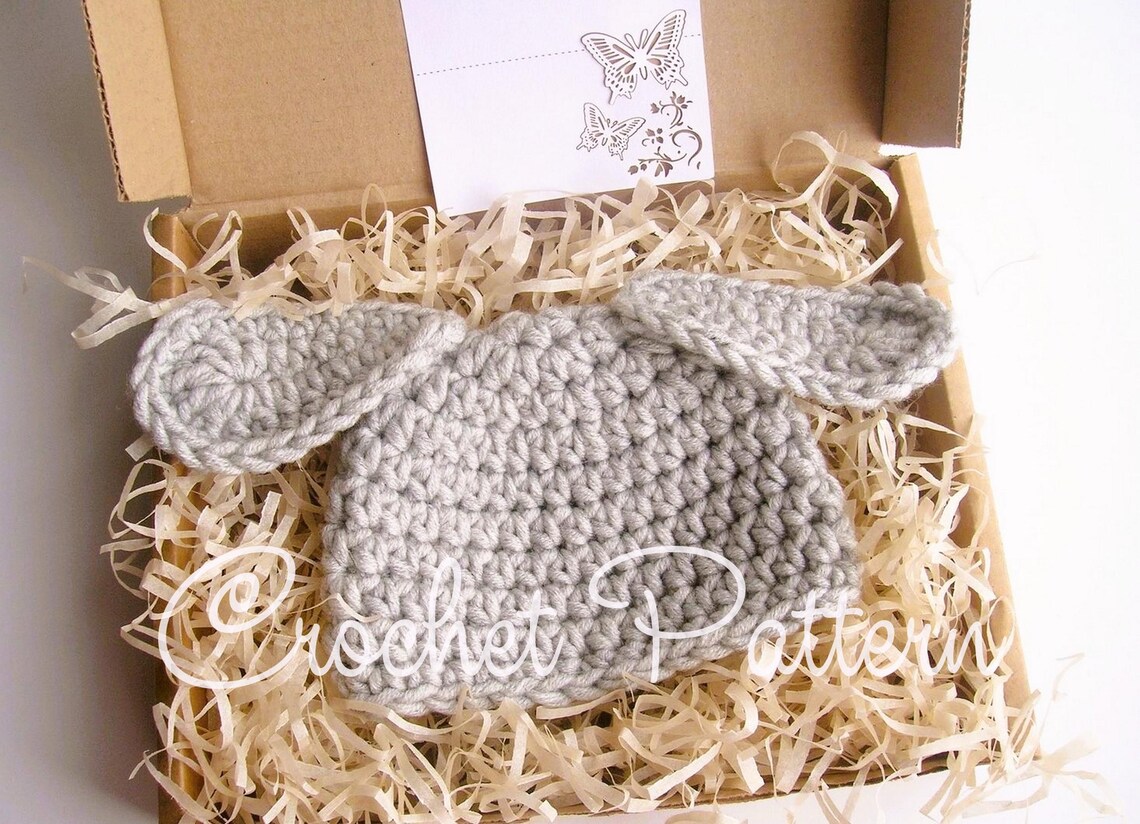 CROCHET PATTERN Bunny Baby Hat and Booties | Newborn Photo Prop | Easy ...