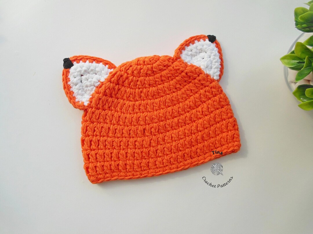 CROCHET PATTERN | Fox Beanie, Halloween Hat, Photo Prop, Baby Shower ...