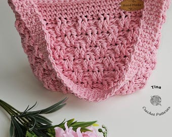 CROCHET PATTERN - Cross Body Bag, Summer Purse Mini Handbag, Spring Bag DIY