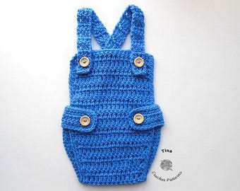 CROCHET PATTERN Baby Romper, Overalls, Bodysuit, Outfit, Photo Prop, Shower Gift, PDF Download, Easy | Sizes 0–12 Months