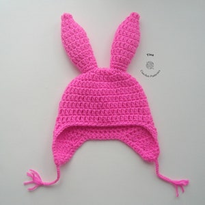 CROCHET PATTERN - Pink Bunny Hat | Crochet Easter Hat | Crochet Halloween Hat | Crochet Animal Hat | Sizes from Baby to Adult