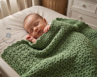 CROCHET PATTERN & VIDEO | Daisy Stitch Crochet Blanket, Easy Textured blanket pdf, Beginner-Friendly