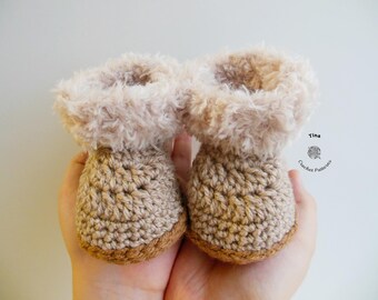 CROCHET PATTERN | Baby Booties, Slippers, Easter Gift, Easy PDF English | Sizes 0–12 Months