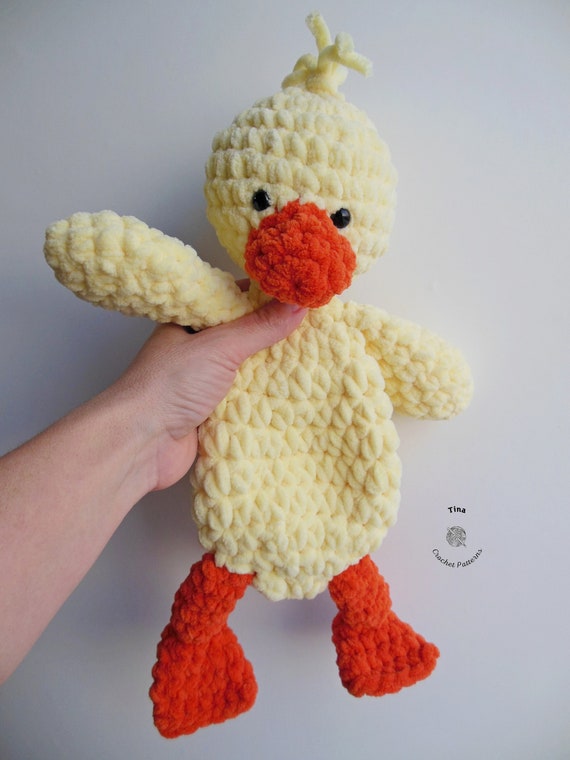Crochet Duck comforter Amigurumi Toy Handmade Stuffed Animals toy Baby  Snuggler