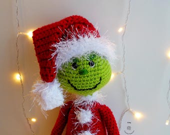 CROCHET PATTERN Christmas Thief Amigurumi Stuffed Toy Holiday Easy Beginner PDF in English