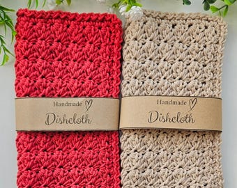 CROCHET PATTERN & VIDEO | Sedge Stitch Crochet Dishcloth, Easy Textured Washcloth pdf, Beginner-Friendly, Tag Template Included