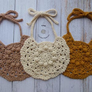 HÄKELANLEITUNG - Vintage Baby Lätzchen DIY Baumwolle Lätzchen Einfaches Häkelmuster in Englisch