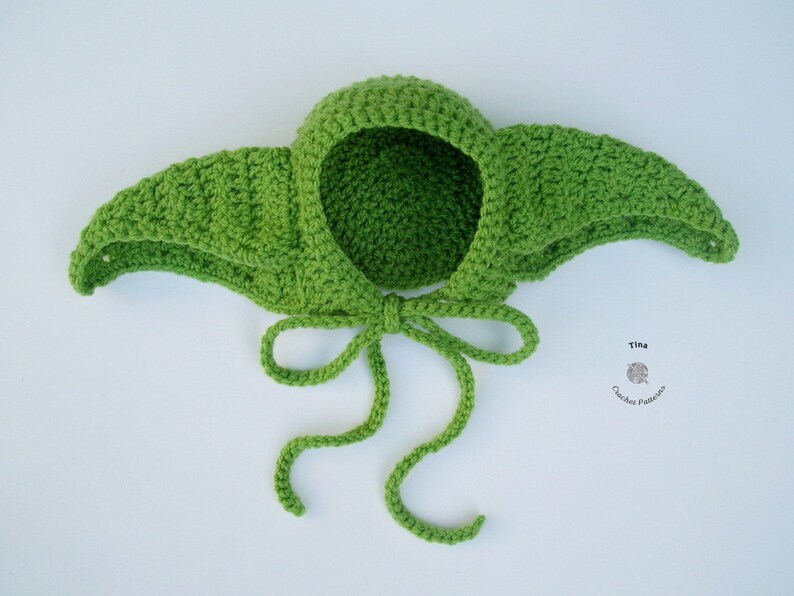 CROCHET PATTERN Green Alien Baby Bonnet, Skirt and Hoodie Outfit Crochet Halloween Costume Baby Girl Photo Prop Sizes 0 12 months image 2