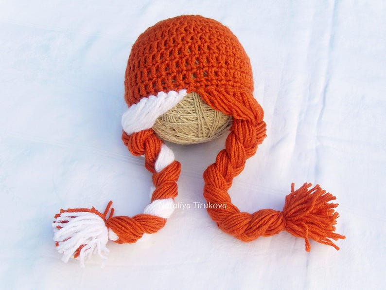 CROCHET PATTERN | Princess Anna Wig, Halloween Hat, Photo Prop, Shower Gift, PDF Download, Easy | Sizes from Baby to Adult image 7