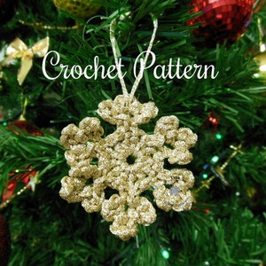 CROCHET PATTERN - Snowflake | Crochet Christmas Tree Decorations | Christmas Gifts | Easy Crochet Patterrn