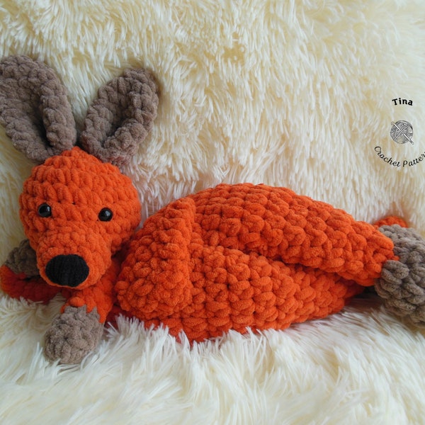 CROCHET Kangaroo PATTERN - Roxy the Kangaroo Plush Snuggler | Crochet Kangaroo | Kangaroo Amigurumi | Easy Crochet Pattern | Crochet Animal