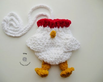 Chicken CROCHET PATTERN - Chicken Plushie Bag | Crochet Easter Purse | Crochet Chicken