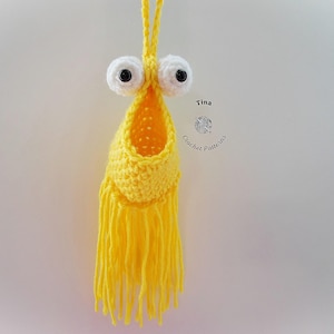 CROCHET PATTERN - Mini Yip Yip | Crochet Hanging Yip Yip | Car Hanger | Mirror Hanger | Hanging Planter | Crochet Mini Martian Alien Basket