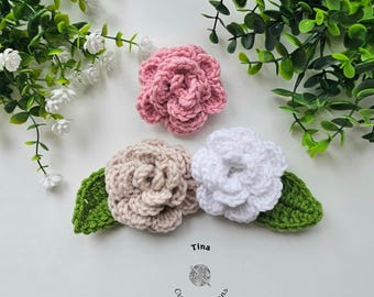 CROCHET PATTERN & VIDEO | Crochet Flower Rose, Easy English Pdf