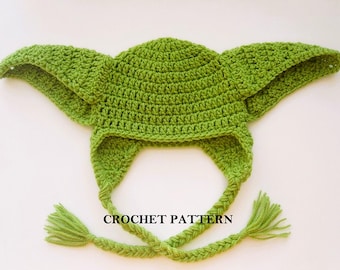 PATRÓN DE CROCHET / Gorro de alienígena verde con orejeras, gorro de invierno, Halloween, accesorio para fotos, regalo para baby shower, descarga en PDF, fácil / Tallas desde bebé hasta adulto