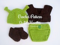 CROCHET PATTERN - Baby Boy Halloween Costume, Photo Prop, Shower Gift, Sizes 0-12 Months