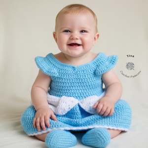 HÄKELANLEITUNG Baby Prinzessin Outfit: Kleid, Schuhe, Halloween-Kostüm, Fotorequisite, PDF | Grössen 0–12 Monate