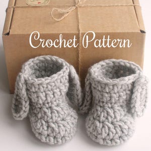 Häkelanleitung Baby Häschen Booties Häkeln Osterschuhe Häkelschuhe Häkeln Hausschuhe Neugeborene Geschenk Sofort Download Pdf Größen 0–12 Monate