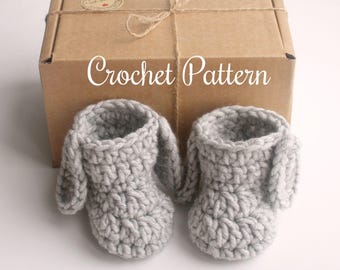 CROCHET PATTERN Baby Bunny Booties Crochet Easter Shoes DIY Bunny Slippers Newborn Gift Instant Digital Download Pdf Sizes 0–12 Months