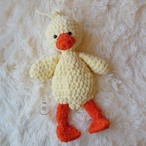 Duck CROCHET PATTERN - Oscar the Duck Plush Snuggler | Crochet Duck | Duck Amigurumi | Duck Lovey | Crochet Animal