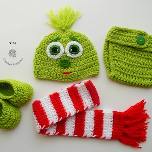 CROCHET PATTERN Baby Thief Halloween Christmas Costume in English PDF Pattern Includes Hat, Scarf, Diaper Cover, Shoes | Sizes 0–12 Months