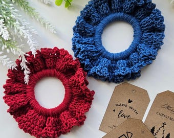 CROCHET PATTERN & VIDEO | Scrunchie Pattern, Easy Hair Tie Tutorial, Gift Idea, English pdf Beginner Friendly, Quick, Modern, Tag Template