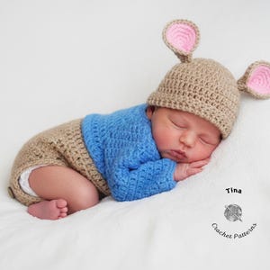 CROCHET PATTERN | Baby Kangaroo Outfit: Hat and Romper, Photo Prop, Halloween Costume, Shower Gift, PDF Download | Sizes 0–12 Months image 10