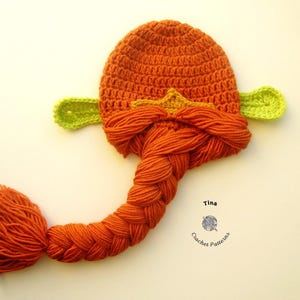 CROCHET PATTERN | Princess Wig, Halloween Hat, Photo Prop, Shower Gift, PDF Download, Easy | Sizes from Baby to Adult image 1