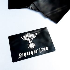 Personalised Business Visit Cards Custom Laser Engraved Anodized Aluminium Metal Vector Doublesided