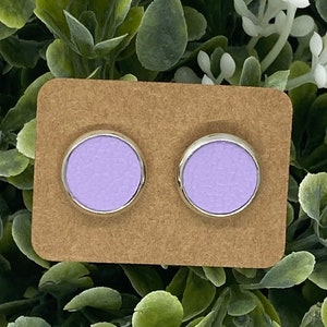 Purple studs, purple earrings, lilac, periwinkle, 10 mm