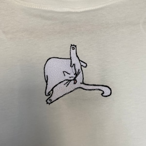 Embroided T-Shirt &quot; Naughty Cats &quot;  - Unisex - Relaxed Fit