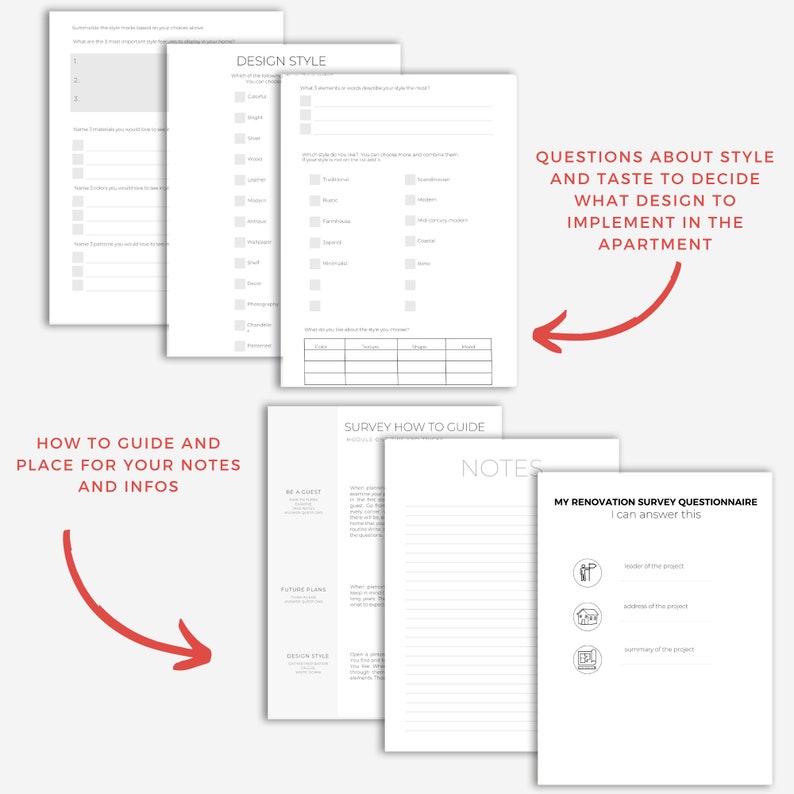 Interior Design Questionnaire to Help You Start Planning Your Etsy