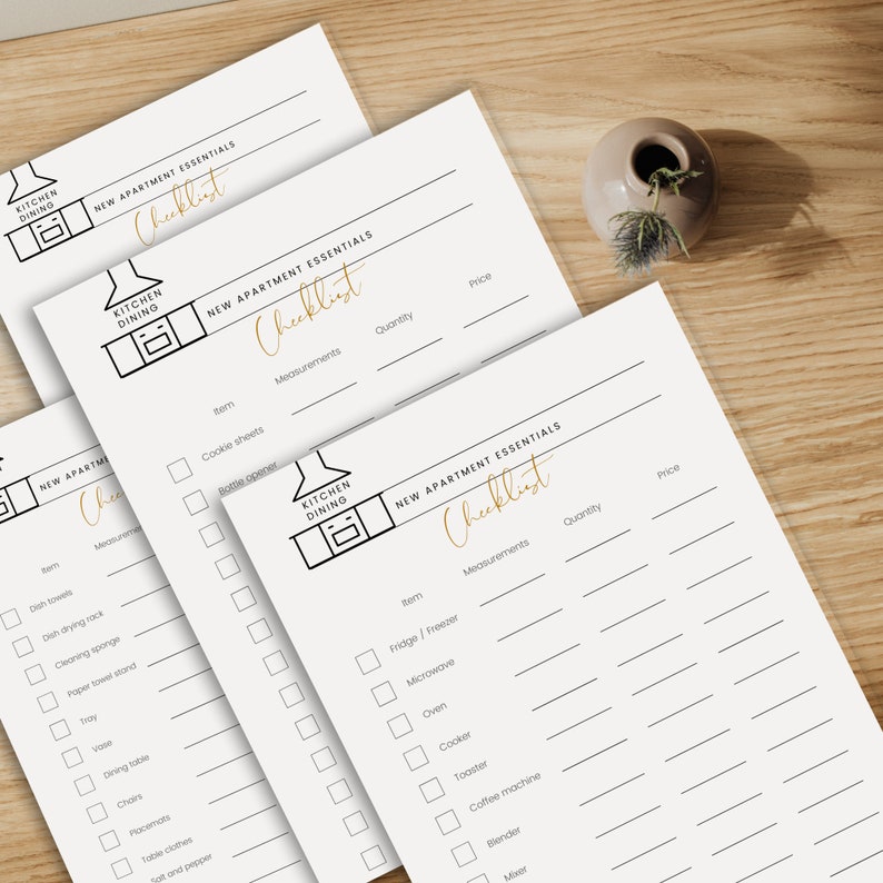 Kitchen Essentials New Home Checklist Shopping List to Our Etsy