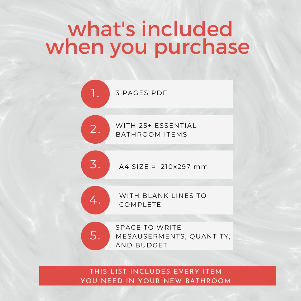 New Home Checklist Bathroom Essentials Shopping List to Our Etsy