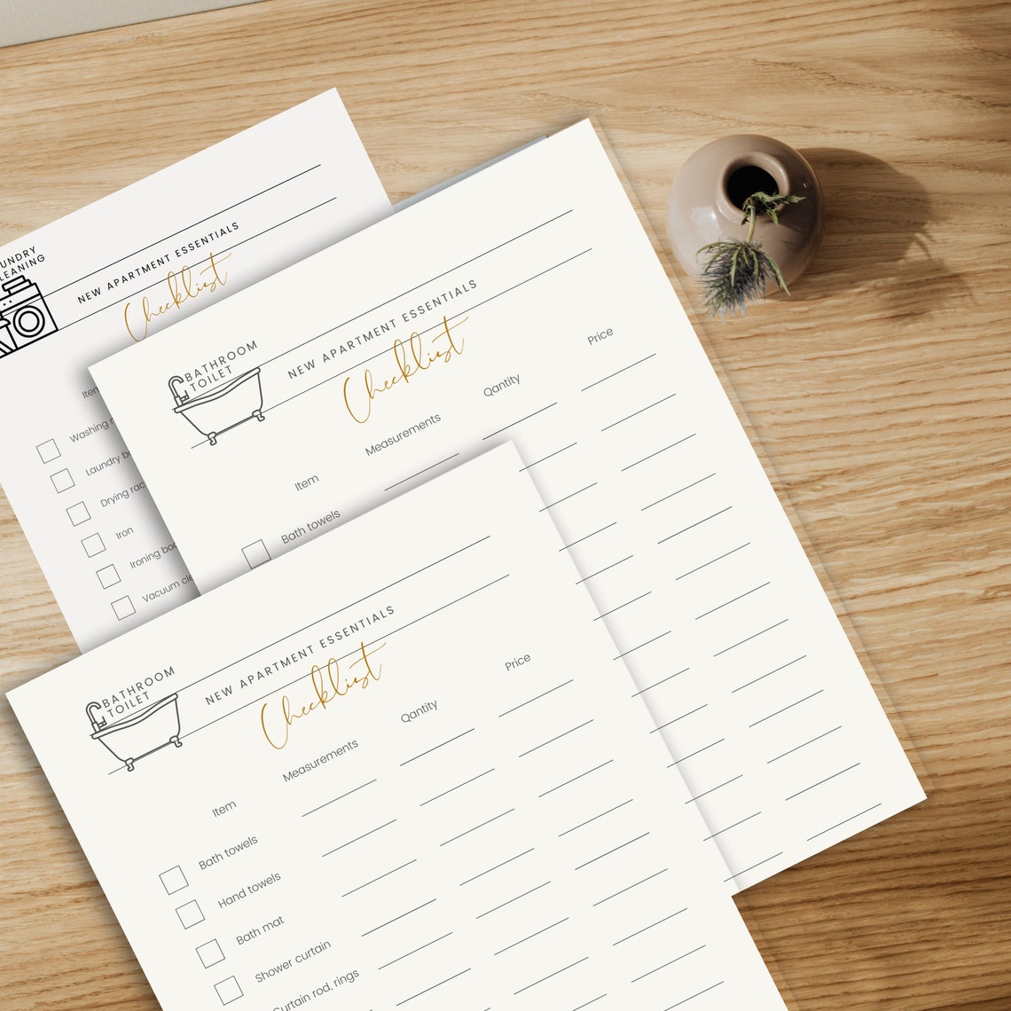 New Home Checklist Bathroom Essentials Shopping List to Our Etsy