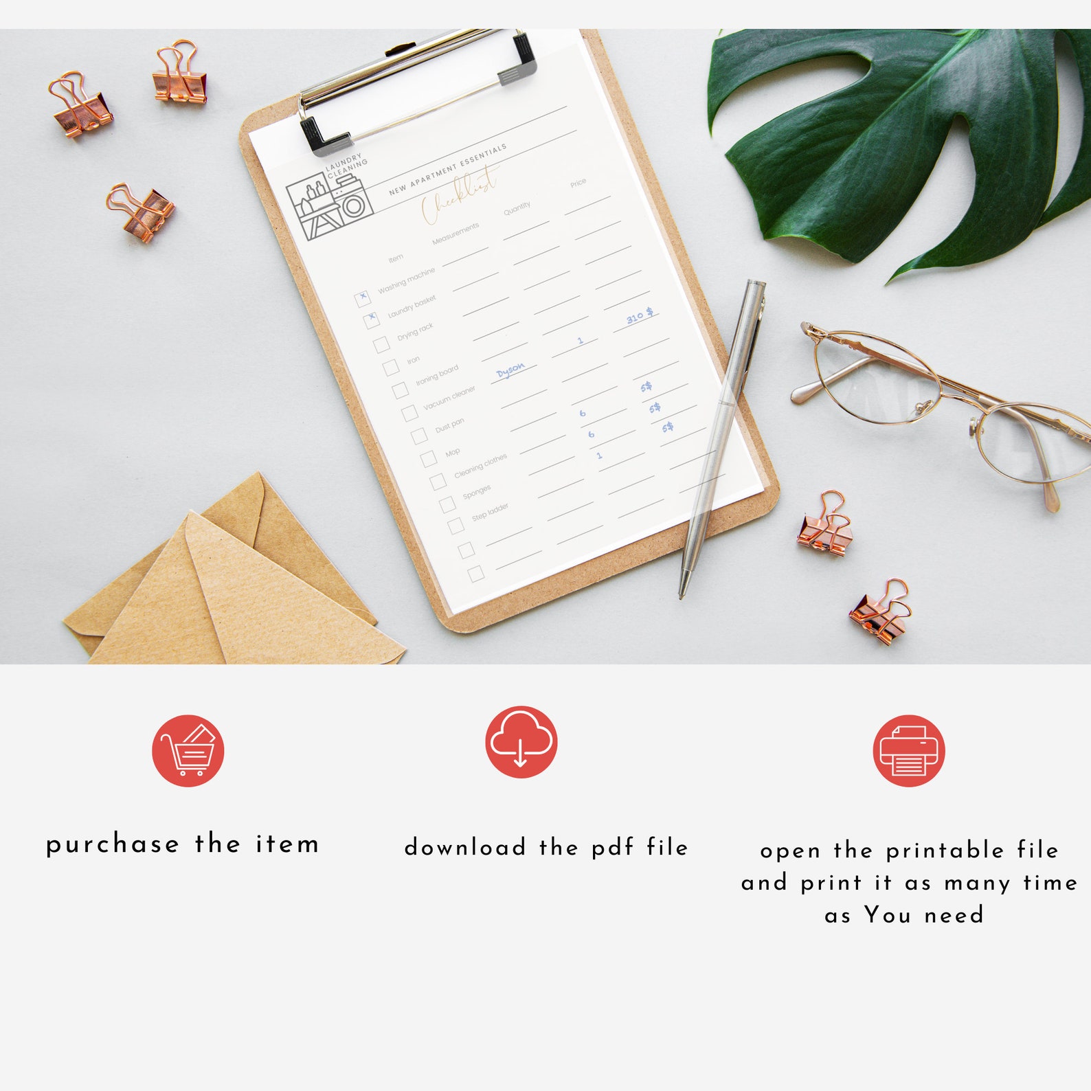 New Home Checklist Bathroom Essentials Shopping List to Our Etsy