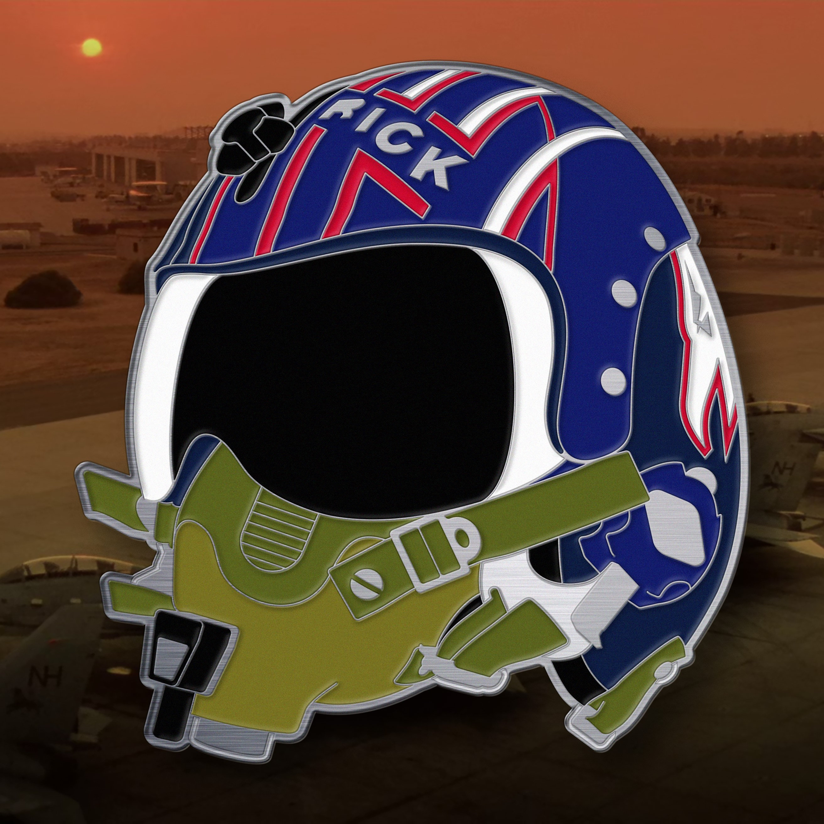 TOP GUN 2 MAVERICK HANGMAN HGU-55 FLIGHT HELMET MOVIE PROP USN