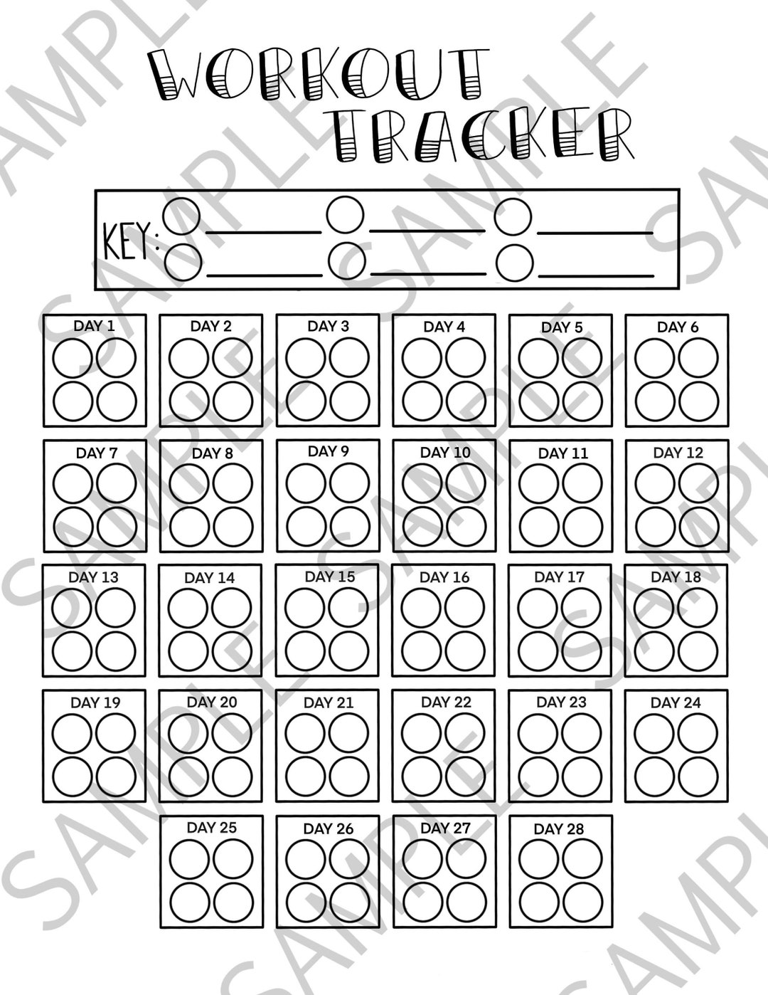 PDF WORKOUT TRACKER For Journal Digital Download Print At Home Fitness pdf-workout-tracker-for-journal-digital-download-print-at-home-fitness