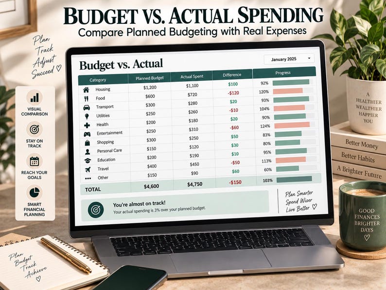Budget Spreadsheet Google Sheets Template | Monthly Budget Planner ...