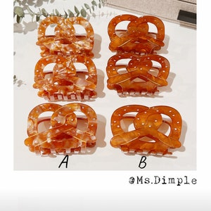 Cute pretzel bread hair accessories / hair clips /hair claw