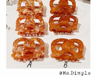 Cute pretzel bread hair accessories / hair clips /hair claw