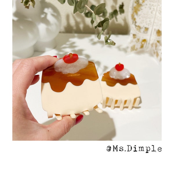 Cute pudding cake hair accessories hair claw clips