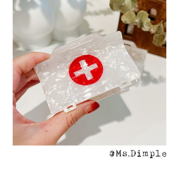 Cute nurse gift red cross doctor hospital medical gift hair accessories / hair claw clips