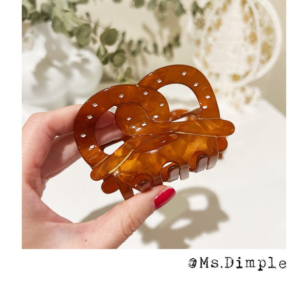 Cute pretzel bread hair accessories / hair clips /hair claw