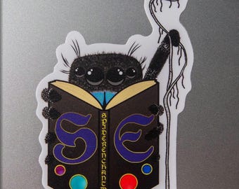 Sticker- Jumping Spider  (Spider Enchantments famous logo), 3 inch